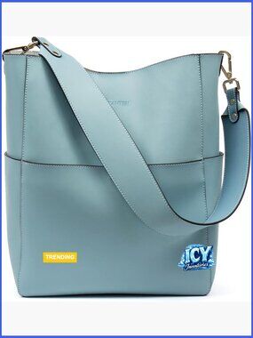 Leather Designer Handbag Tote Shoulder Bucket Bag